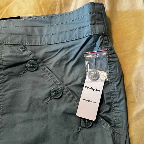 NEW PHOTOS! CAPRI, LIGHT TWILL, CAMEO BLUE, SIZE 28, COTTON/SPANDEX BLEND, FLY - Picture 3 of 16